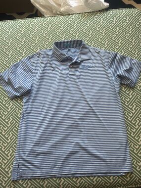 Sea island Peter millar polo youth Xl blue and white